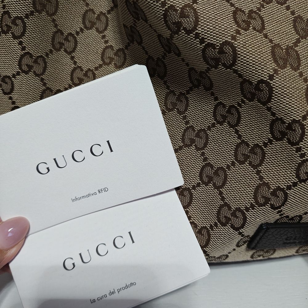 Gucci Brown Monogram Drawstring Backpack - Picture 10 of 15